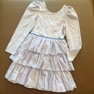 Janie and Jack Tiered Tulle Puff Sleeve Dress